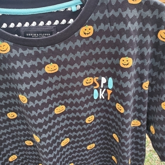 Denim & Flower Ricky Singh Fall Halloween Spooky (Costume) SS Sz. XL Shirt - Picture 3 of 8